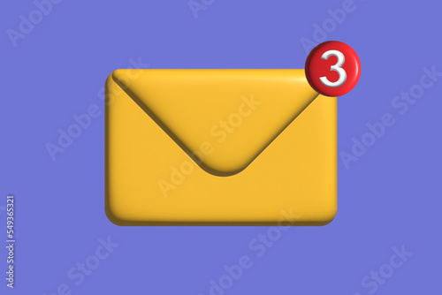 3D E-mail icon with magnifying glass mail logo. 3d render illustration. minimal style. © ImagineDesign