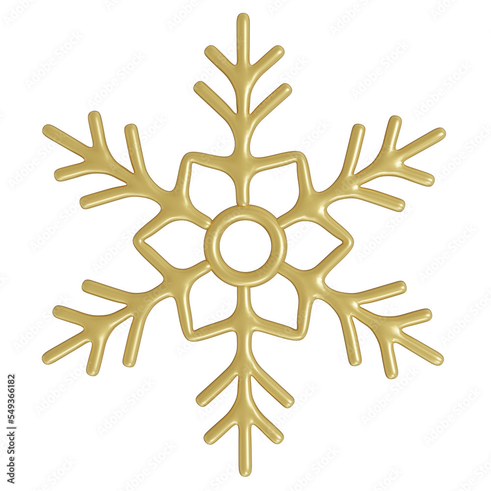3D Rendering Gold Snowflake. PNG Transparent Background. 3D Rendering Gold Snowflake. PNG Transparent Background.