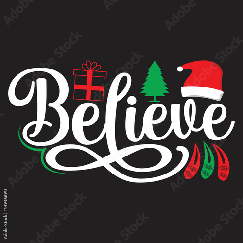 Christmas typography T-shirt Design