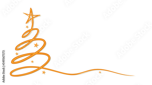 A greeting card with a Christmas tree.