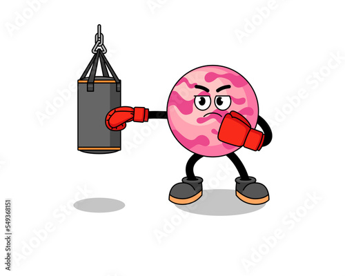 Illustration of ice cream scoop boxer