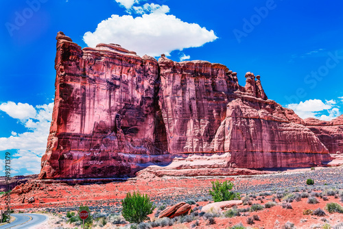 Foto Tower of Babel Rock Formation Canyon Arches National Park Moab Utah