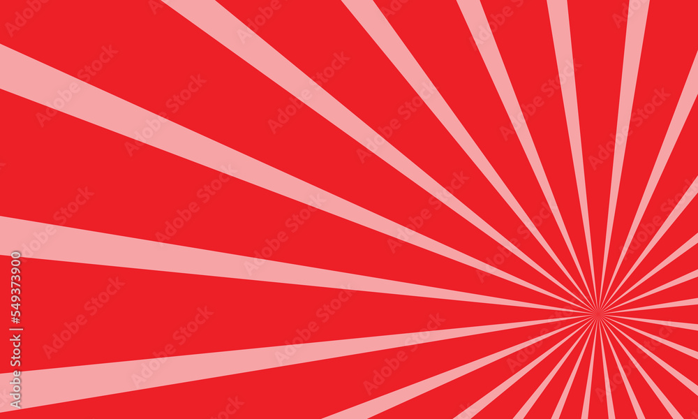 red sunburst background
