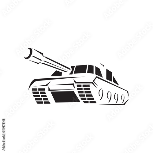battle tank icon logo vector design template