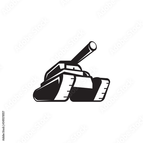 battle tank icon logo vector design template