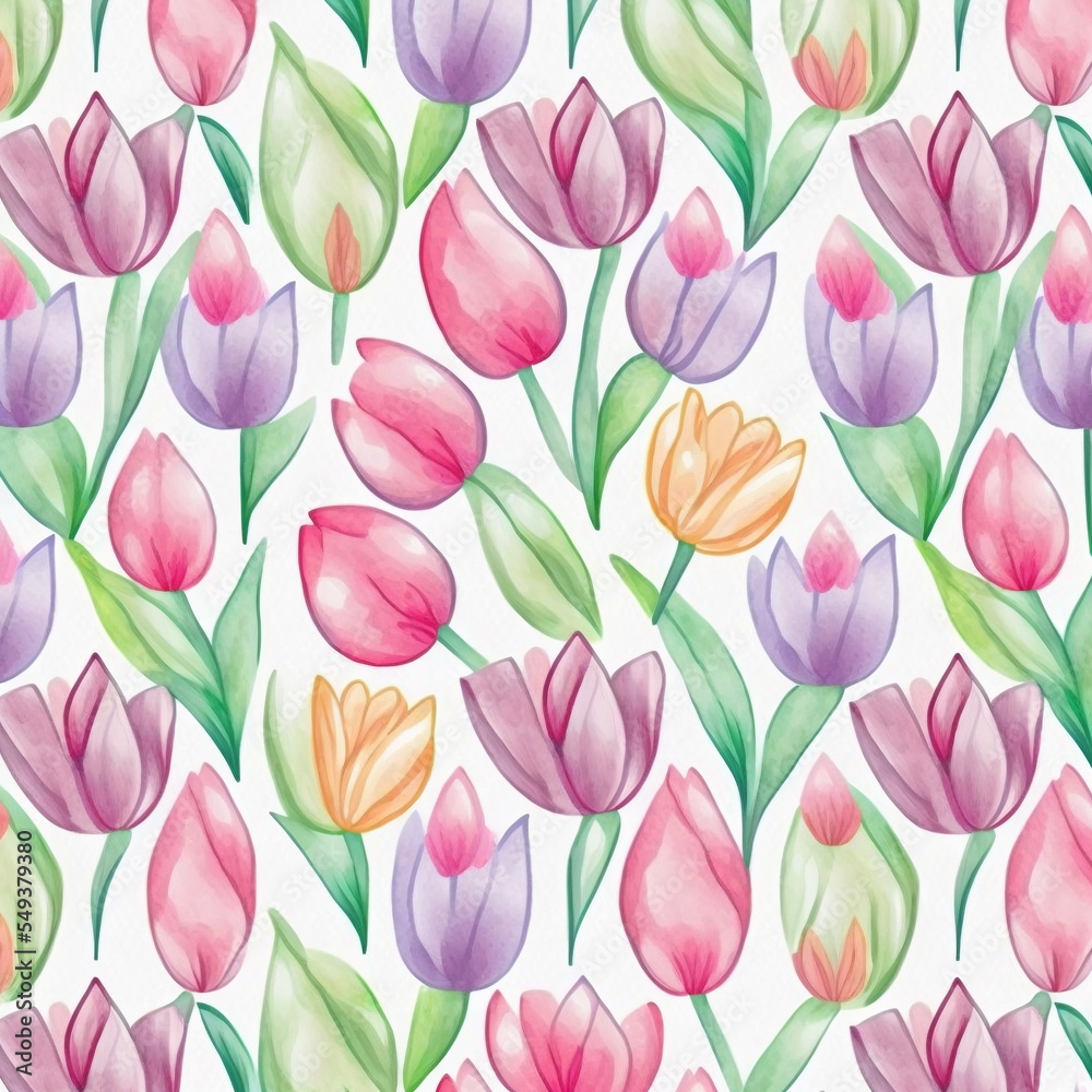 Tulpenpattern, made by AI, künstliche Intelligenz