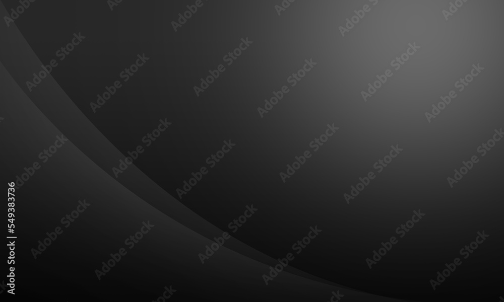 gray curve on gray black soft gradient with shine light abstract background