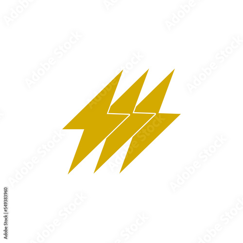 Lightning bolt logo icon isolated on white background