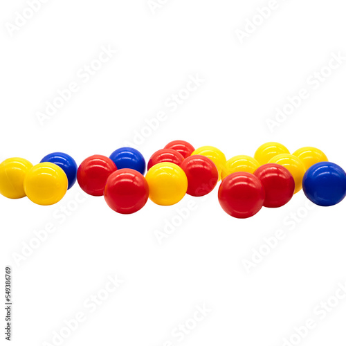 a group of colerful plastic balls or marbles photo