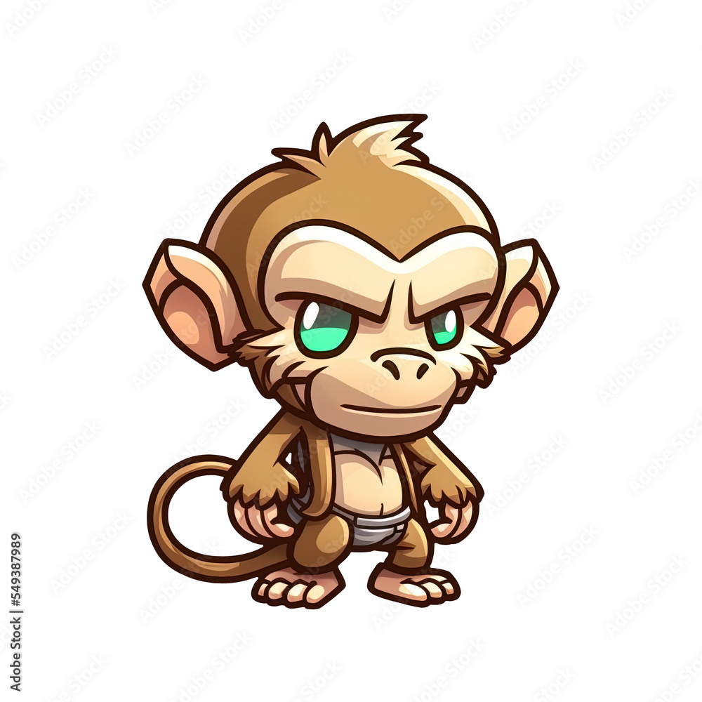 Fototapeta premium Cute monkey cartoons