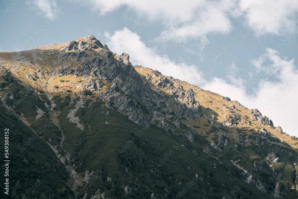 Fototapeta premium Tatra mountains tranquil summer view National Tatra Park in Poland, Europe. Breathtaking landscape scenic view of the mountain valley of mountains