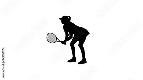 tennis player silhouette