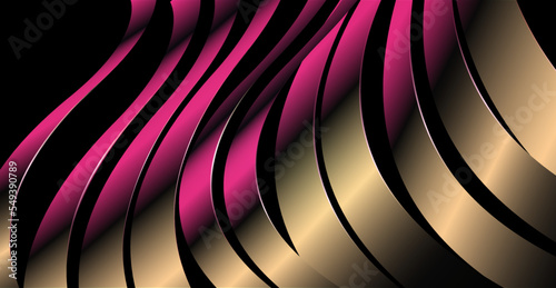 Elegant striped background. Dynamic stripes, metallic effect background template.