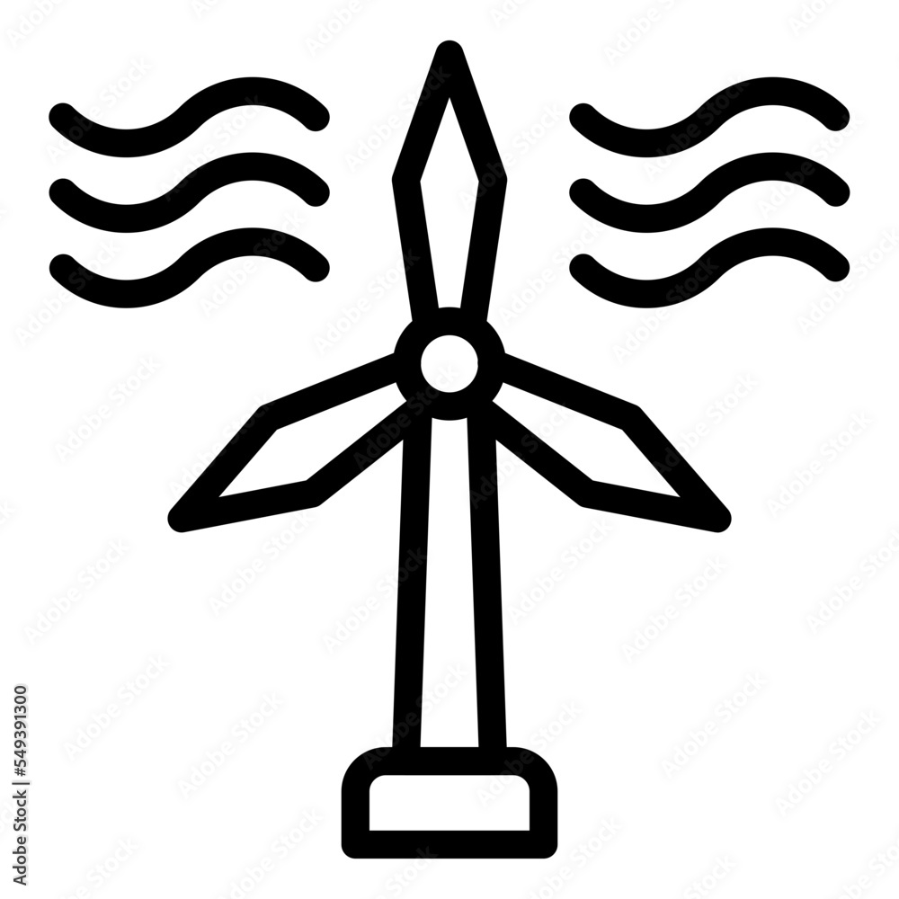 Wind Turbine Icon Style Wind Turbine Icon Style
