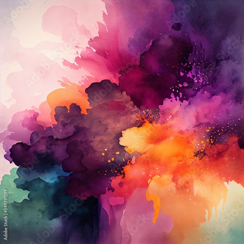 sophisticated color watercolor abstract background, a close-up of a cloud, illustration with art paint