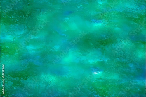 seamless water texture, abstract pond, a clear blue water, illustration with green water © EricSchumid