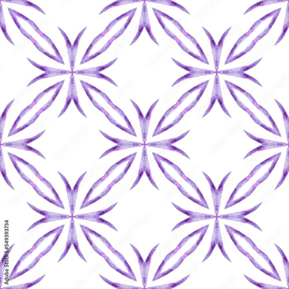 Hand drawn tropical seamless border. Purple Hand drawn tropical seamless border. Purple