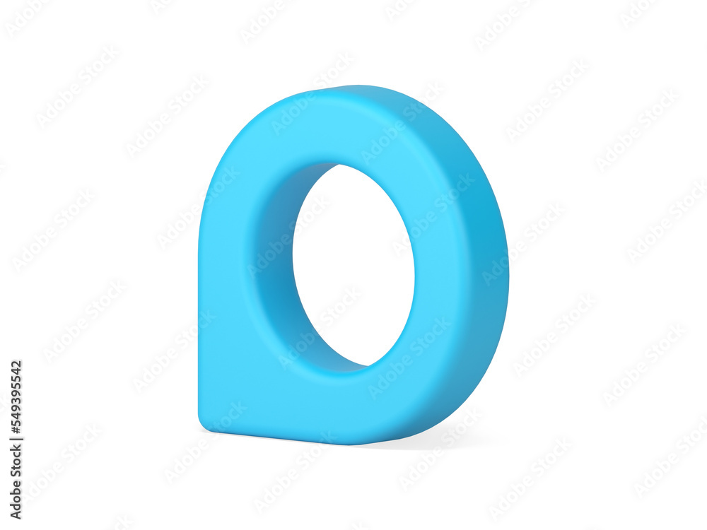 Blue map pointer 3d icon. Web navigation symbol with position location Blue map pointer 3d icon. Web navigation symbol with position location