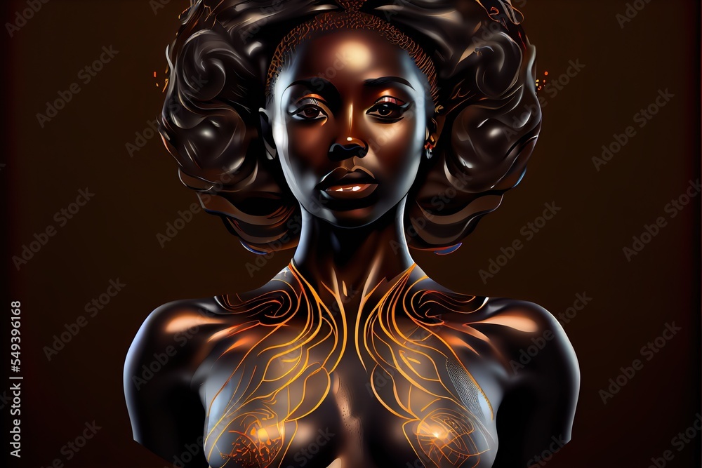 illustration of the black woman, a person with a colorful face, illustration with head eye illustration of the black woman, a person with a colorful face, illustration with head eye