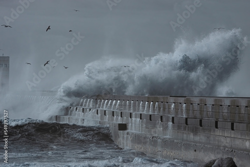 Huge wave splash