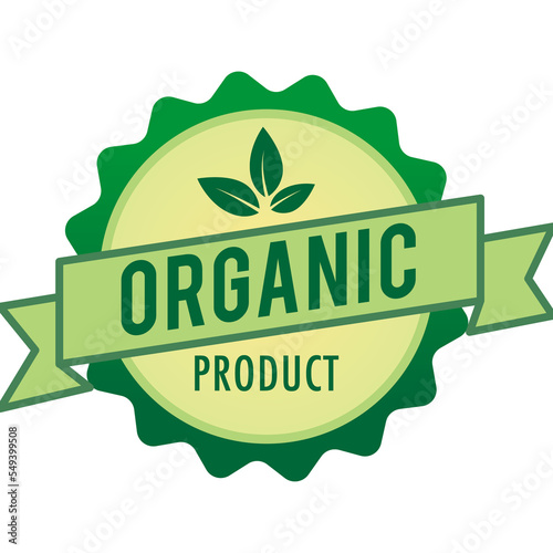 Organic product badge transparent design element. Sticker organic clipart