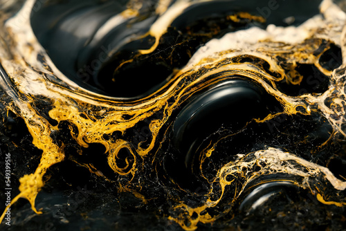 Black and gold marble background