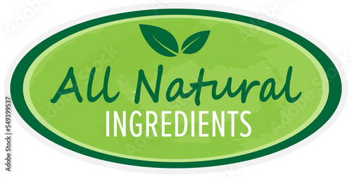 Natural ingredients sticker transparent design element. Rounded natural product clipart