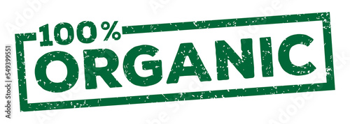 100% Organic product stamp transparent clipart. Organic product sticker design element