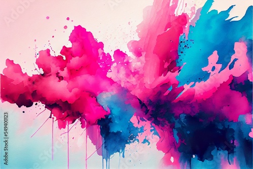 bright and vivid watercolor pink, background pattern, illustration with colorfulness art
