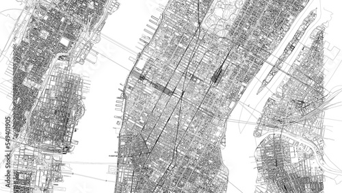 3D illustration of New York mass building photo