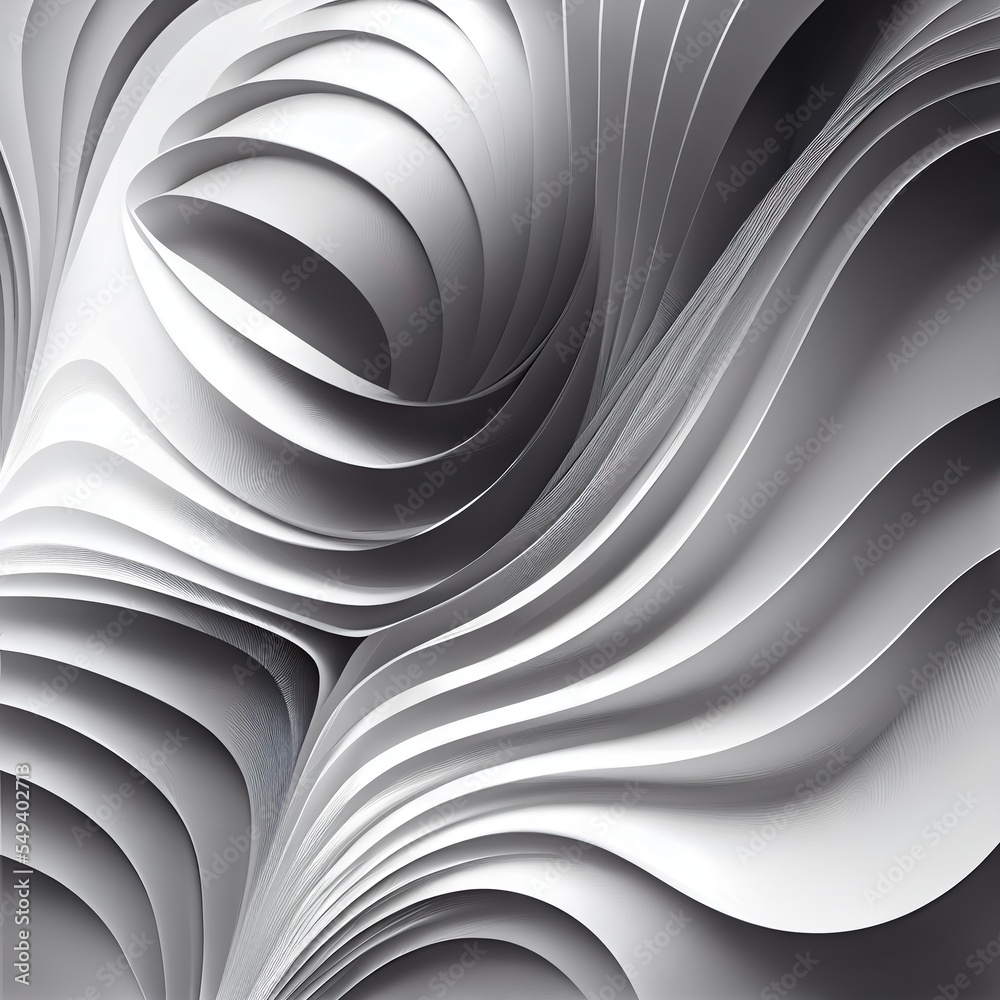 abstract white waves and lines, background pattern, illustration with grey art abstract white waves and lines, background pattern, illustration with grey art