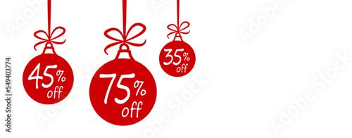 Christmas sale banner template. Vector illustration