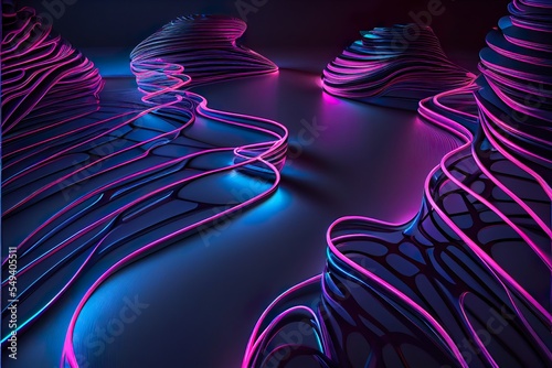 3d render, abstract background, glowing, background pattern, illustration with purple organ