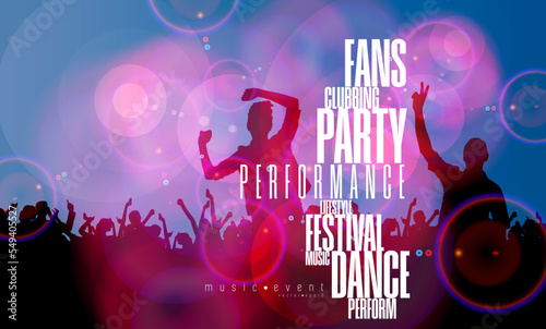 Nightlife and music festival concept. Vector illustration ready for banner or poster