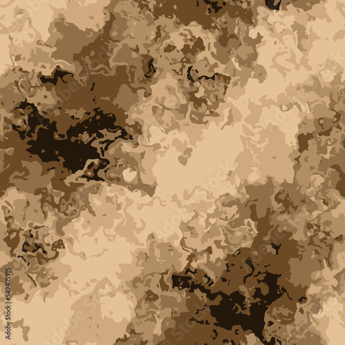 Full seamless watercolor camouflage texture print pattern. Usable for Jacket Pants Shirt and Shorts. Army textile fabric. Unique tie dye military camo. Vector illustration.