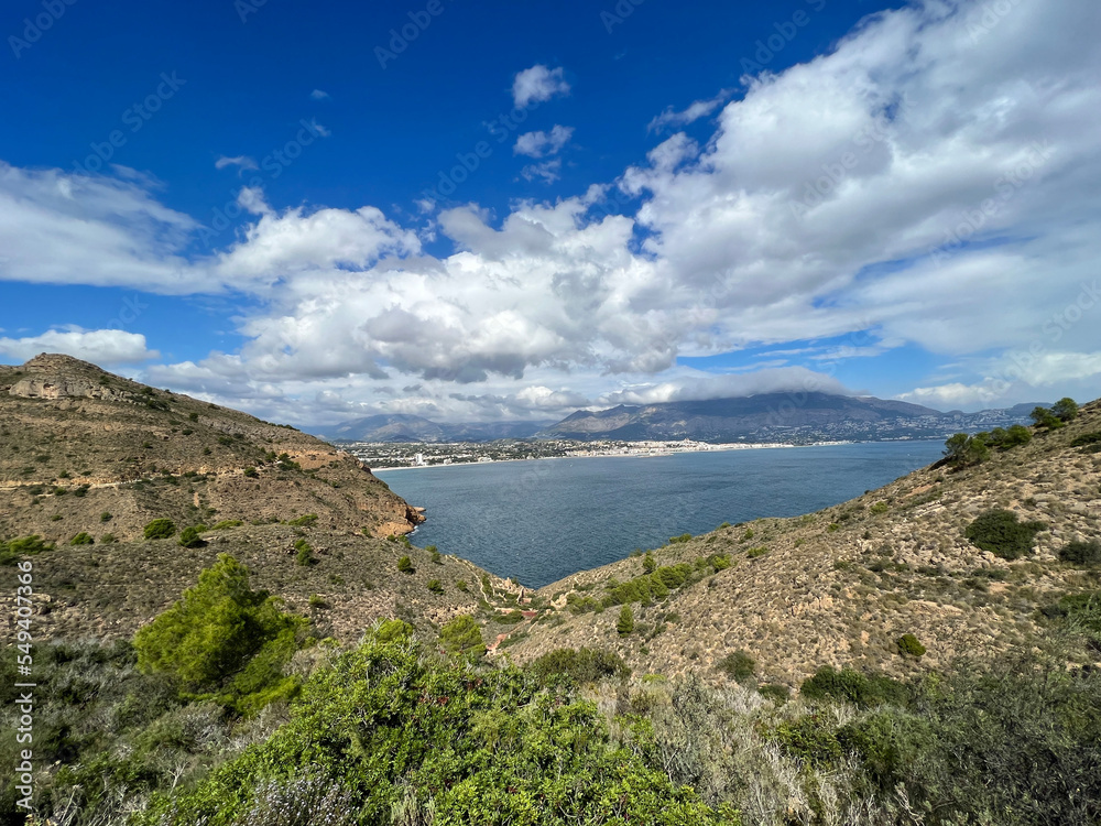 View from a hiking path around the viewpoint of Faro del Albir
