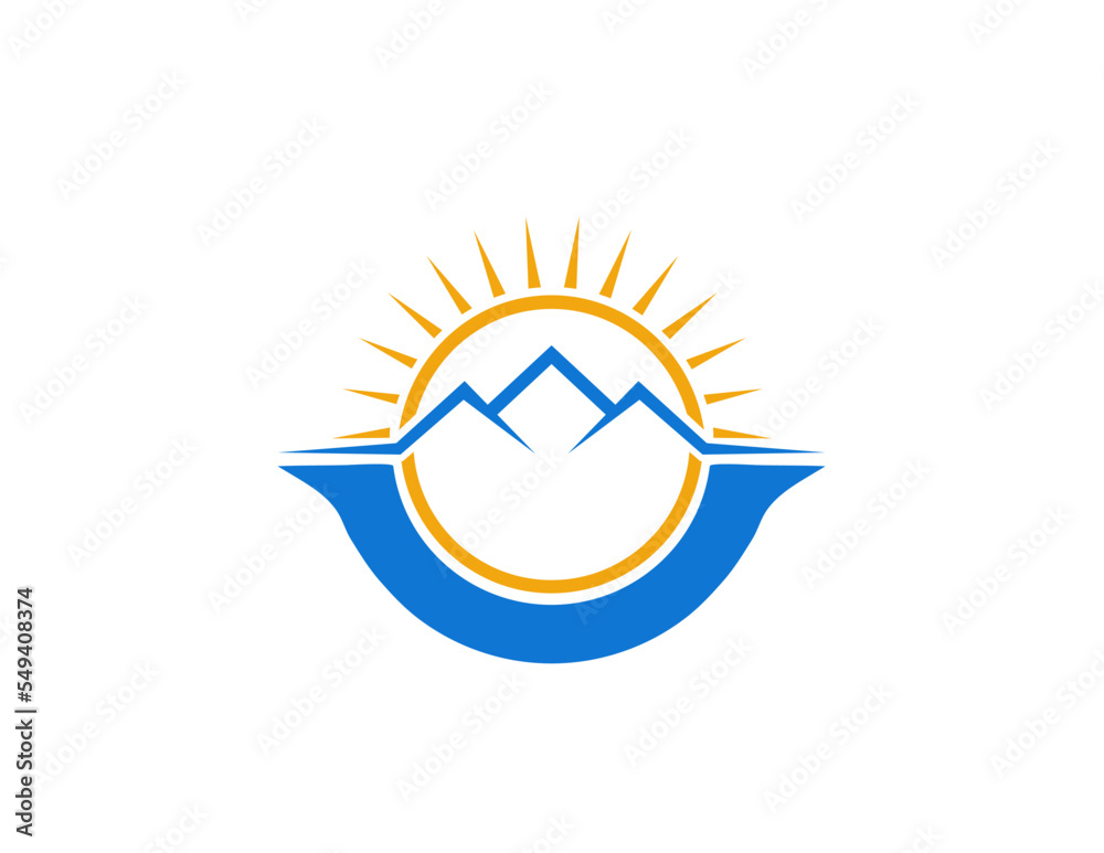 Sun and mountain logo Sun and mountain logo