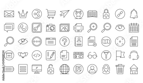 User Interface 50 Line Icons