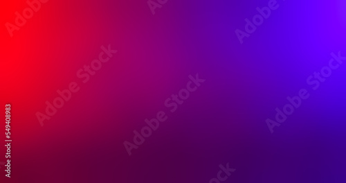 Color gradient background. Blur neon glow. Bright radiance. Defocused red blue purple light flare soft texture abstract copy space wallpaper.