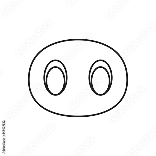 Pig nose icon. Pig snout symbol modern, simple, vector, icon for website design, mobile app, ui. Vector Illustration