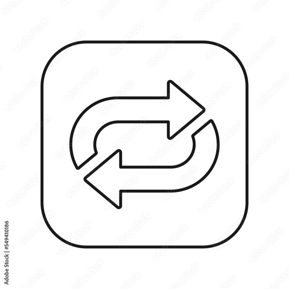 Repeat icon. Multimedia symbol modern, simple, vector, icon for website design, mobile app, ui. Vector Illustration Repeat icon. Multimedia symbol modern, simple, vector, icon for website design, mobile app, ui. Vector Illustration