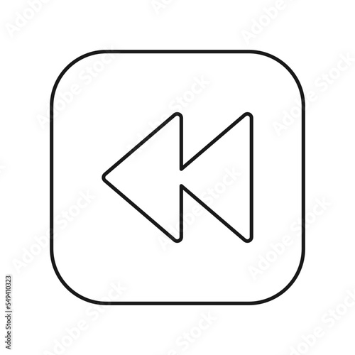 Fast reverse icon. Multimedia symbol modern, simple, vector, icon for website design, mobile app, ui. Vector Illustration