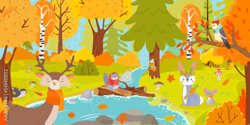 Canvas Print Autumn forest