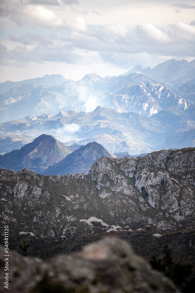 set of mountains in different spaces and distances, one above the other like a paint in a beautiful landscape set of mountains in different spaces and distances, one above the other like a paint in a beautiful landscape