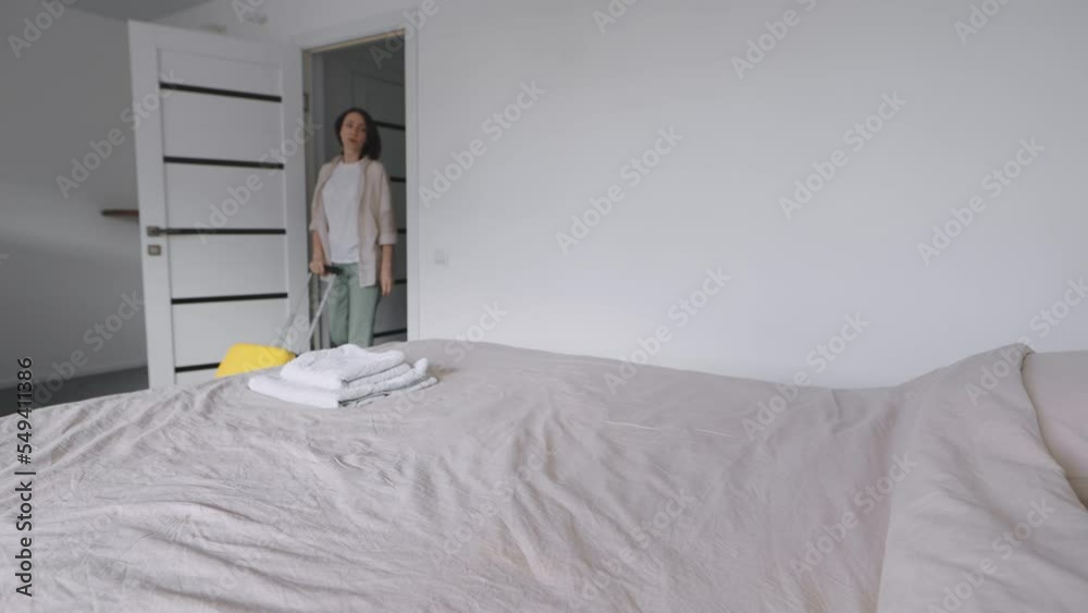A married couple arrived at the aparthotel for a vacation. Tired after the flight, they fell on the bed. A married couple arrived at the aparthotel for a vacation. Tired after the flight, they fell on the bed.