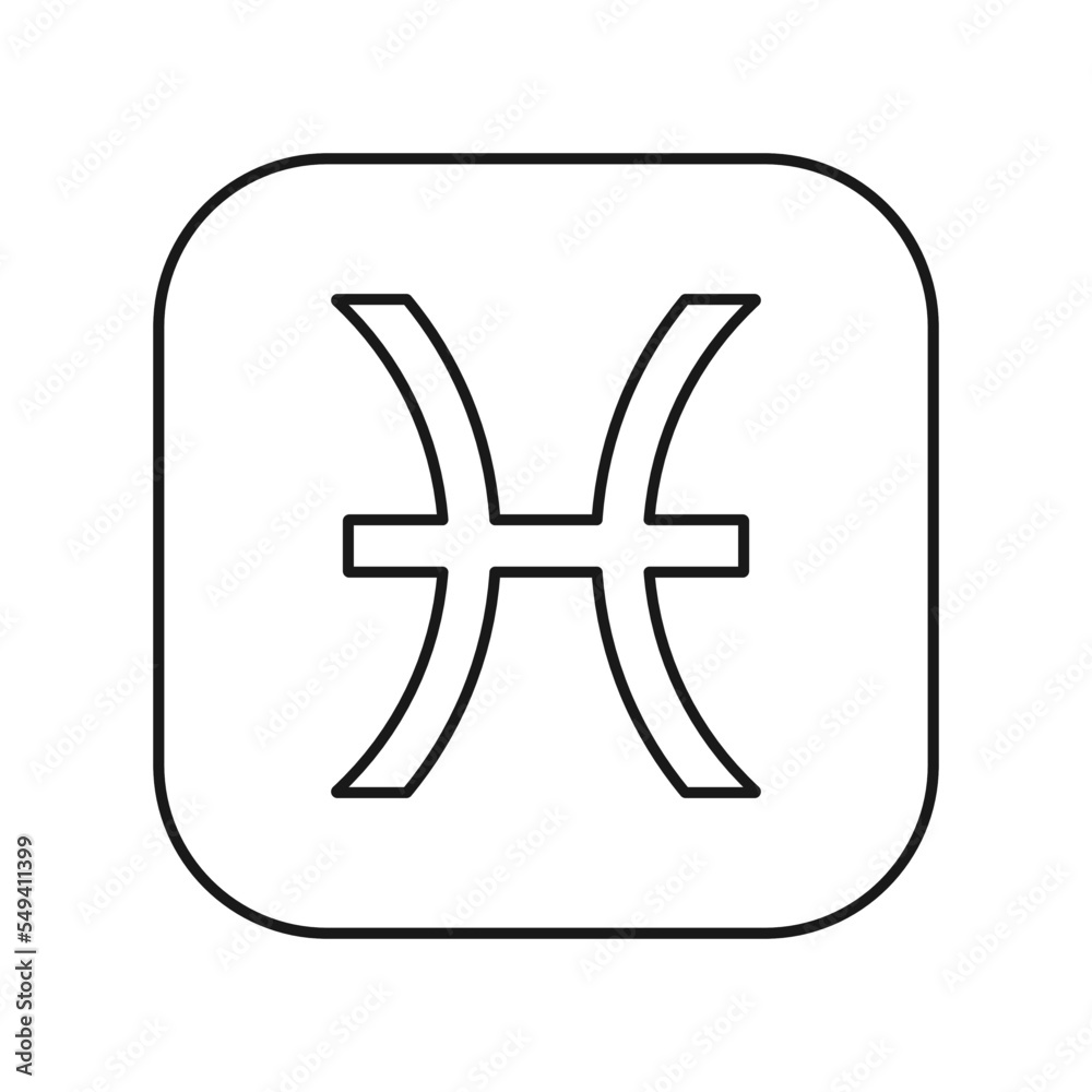 Pisces icon. Astrology symbol modern, simple, vector, icon for website design, mobile app, ui. Vector Illustration Pisces icon. Astrology symbol modern, simple, vector, icon for website design, mobile app, ui. Vector Illustration