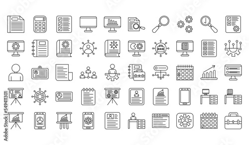 Set of 50 Business Line icons
