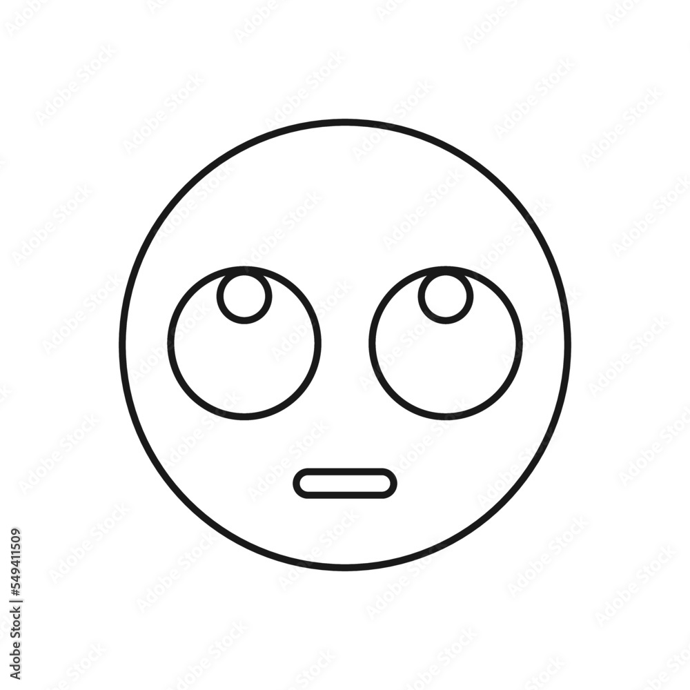 Face with rolling eyes emoji icon. Rolling eye emoticon symbol modern, simple, vector, icon for website design, mobile app, ui. Vector Illustration Face with rolling eyes emoji icon. Rolling eye emoticon symbol modern, simple, vector, icon for website design, mobile app, ui. Vector Illustration