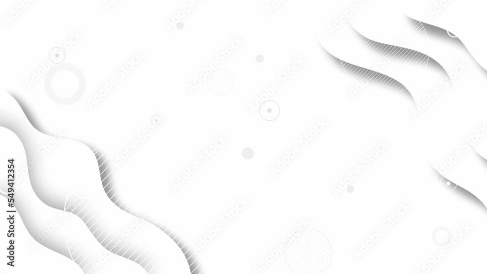 Motion graphics for geometric design. Seamless white background animation.