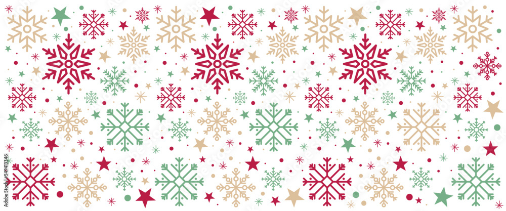 Snowflakes Background - Editable Vector Illustrations